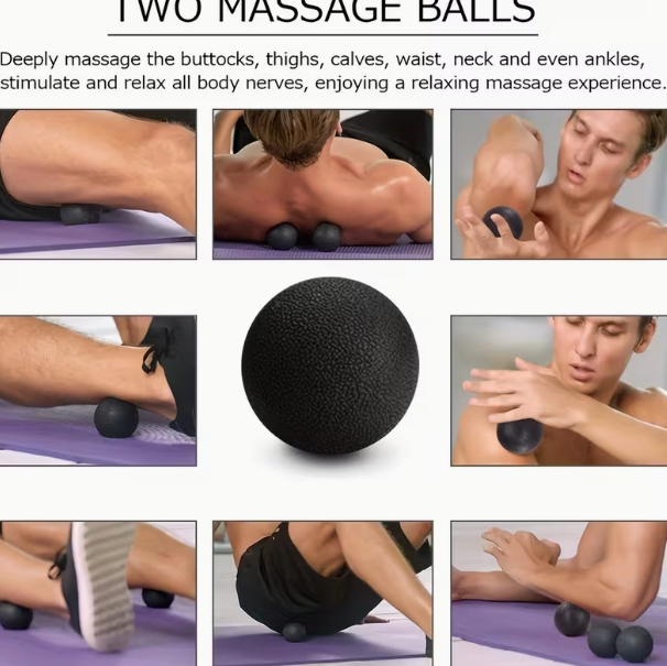 4-in-1 Black Foam Roller & Massage Stick Set